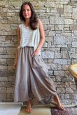 Arbi Gingham Pocket Culotte Pant Hazelnut